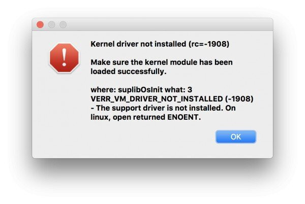 How to fix Kernel driver not installed