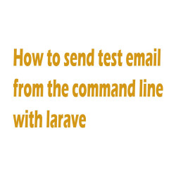 How to send test email from the command line with larave